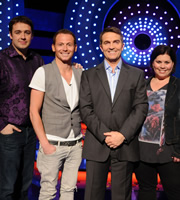 Odd One In. Image shows from L to R: Jason Manford, Joe Swash, Bradley Walsh, Katy Brand. Copyright: Zeppotron