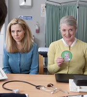 Parents. Image shows from L to R: Jenny Pope (Sally Phillips), Mary (Felicity Montagu). Copyright: Objective Productions