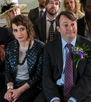 Peep Show. Image shows from L to R: Dobby (Isy Suttie), Mark Corrigan (David Mitchell). Copyright: Objective Productions