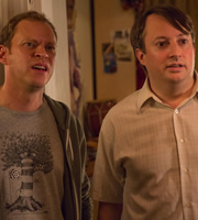 Peep Show. Image shows from L to R: Jeremy Usbourne (Robert Webb), Mark Corrigan (David Mitchell). Copyright: Objective Productions