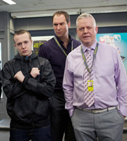 PhoneShop. Image shows from L to R: Terry (Jack Bence), Ashley (Andrew Brooke), Lance (Martin Trenaman). Copyright: Talkback