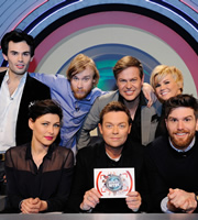 Reality Bites. Image shows from L to R: Mark-Francis Vandelli, Emma Willis, Bobby Mair, Stephen Mulhern, Peter Jones, Kerry Katona, Joel Dommett. Copyright: Hungry Bear Media