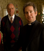 Rev.. Image shows from L to R: Martin (Geoffrey Palmer), Rev Adam Smallbone (Tom Hollander). Copyright: Big Talk Productions