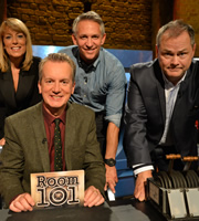 Room 101. Image shows from L to R: Fay Ripley, Frank Skinner, Gary Lineker, Jack Dee. Copyright: Hat Trick Productions