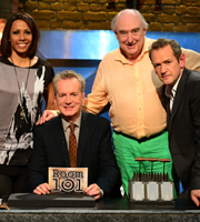 Room 101. Image shows from L to R: Kelly Holmes, Frank Skinner, Henry Blofeld, Alexander Armstrong. Copyright: Hat Trick Productions