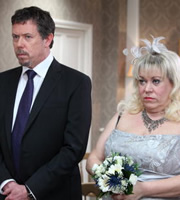 Shameless. Image shows from L to R: Paddy Maguire (Sean Gilder), Mimi Maguire (Tina Malone). Copyright: Company Pictures
