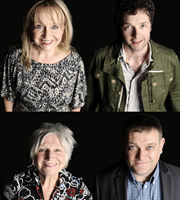 The Show What You Wrote. Image shows from L to R: Fiona Clarke, Chris Addison, Janice Connolly, Gavin Webster. Copyright: BBC