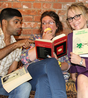 The Show What You Wrote. Image shows from L to R: Darren Kuppan, Helen Moon, Fiona Clarke. Copyright: BBC