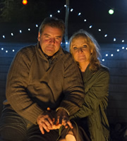 Starlings. Image shows from L to R: Terry (Brendan Coyle), Jan (Lesley Sharp). Copyright: Baby Cow Productions