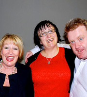 Swots. Image shows from L to R: Barbara Rafferty, Elaine Mackenzie Ellis, Raymond Mearns. Copyright: BBC