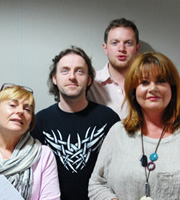 Swots. Image shows from L to R: Susan Morrison, Sandy Nelson, Miles Jupp, Viv Lumsden. Copyright: BBC