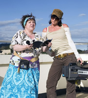 Taking The Flak. Image shows from L to R: Margaret Hollis (Joanna Brookes), Jane Thomason (Doon Mackichan). Copyright: BBC