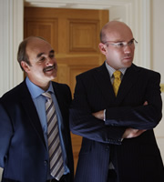 The Thick Of It. Image shows from L to R: Steve Fleming (David Haig), Julius Nicholson (Alex Macqueen). Copyright: BBC