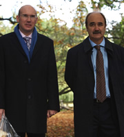 The Thick Of It. Image shows from L to R: Julius Nicholson (Alex Macqueen), Steve Fleming (David Haig). Copyright: BBC