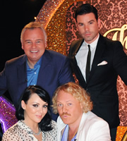 Through The Keyhole. Image shows from L to R: Eamonn Holmes, Martine McCutcheon, Dave Berry, Leigh Francis. Copyright: Talkback