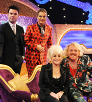 Through The Keyhole. Image shows from L to R: Dave Berry, Julian Clary, Barbara Windsor, Leigh Francis. Copyright: Talkback