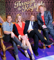 Through The Keyhole. Image shows from L to R: Joe Swash, Gabby Logan, Paddy McGuinness, Leigh Francis. Copyright: Talkback