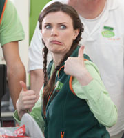 Trollied. Charlie (Aisling Bea). Copyright: Roughcut Television