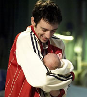 Two Pints Of Lager And A Packet Of Crisps. Jonny Keogh (Ralf Little). Copyright: BBC