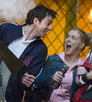 Two Pints Of Lager And A Packet Of Crisps. Image shows from L to R: Jonny Keogh (Ralf Little), Janet (Sheridan Smith). Copyright: BBC