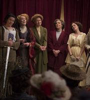 Up The Women. Image shows from L to R: Margaret (Jessica Hynes), Myrtle (Judy Parfitt), Gwen (Vicki Pepperdine), Helen (Rebecca Front), Eva (Emma Pierson). Copyright: BBC / Baby Cow Productions