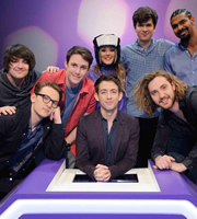 Virtually Famous. Image shows from L to R: Dean Dobbs, Jack Howard, Chris Stark, Charlotte Crosby, Kevin McHale, Ivo Graham, Seann Walsh, David Haye. Copyright: Talkback / Hungry Bear Media