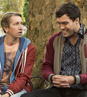 Way To Go. Image shows from L to R: Joey (Ben Heathcote), Phillip (Alex Hassell). Copyright: BBC