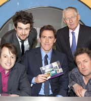 Would I Lie To You?. Image shows from L to R: David Mitchell, Jack Whitehall, Rob Brydon, Nick Hewer, Lee Mack. Copyright: Zeppotron