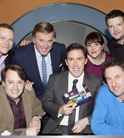 Would I Lie To You?. Image shows from L to R: Robert Webb, David Mitchell, Terry Wogan, Rob Brydon, Katy Wix, Lee Mack, Kevin Bridges. Copyright: Zeppotron