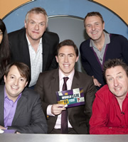 Would I Lie To You?. Image shows from L to R: David Mitchell, Greg Davies, Rob Brydon, Phil Tufnell, Lee Mack. Copyright: Zeppotron