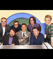 Would I Lie To You?. Image shows from L to R: Heston Blumenthal, David Mitchell, Miles Jupp, Rob Brydon, Ed Byrne, Lee Mack, Emilia Fox. Copyright: Zeppotron