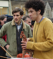 You, Me And The Apocalypse. Image shows from L to R: Jamie (Mathew Baynton), Dave (Joel Fry). Copyright: Working Title Films / Bigballs Films