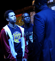 Youngers. Image shows from L to R: Jay (Calvin Demba), Yemi (Ade Oyefeso). Copyright: Big Talk Productions