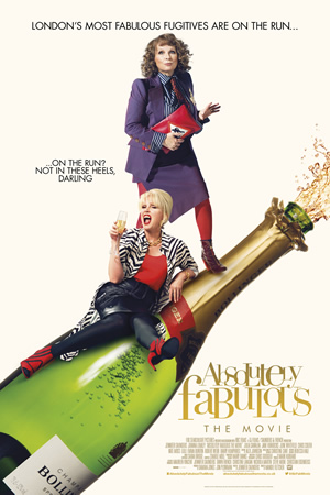 Absolutely Fabulous: The Movie. Image shows from L to R: Patsy (Joanna Lumley), Edina (Jennifer Saunders). Copyright: BBC Films