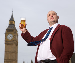 The Pub Landlord v Nigel Farage: The Battle For South Thanet. The Pub Landlord (Al Murray). Copyright: Liberty Bell