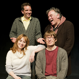 The Alternative Comedy Experience. Image shows from L to R: Henning Wehn, Isy Suttie, Stewart Lee, David Kay. Copyright: Comedy Central