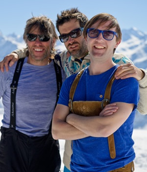 Altitude Comedy Festival. Image shows from L to R: John Bishop, Marcus Brigstocke, Andrew Maxwell