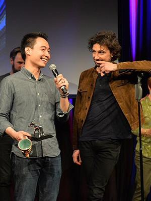 Amused Moose Laugh Off 2016. Image shows from L to R: Nigel Ng, Alex Zane. Copyright: Amused Moose