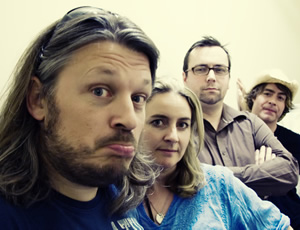 As It Occurs To Me: Richard Herring, Richard Herring, Emma Kennedy, Dan Tetsell, Christian Reilly. Image shows from L to R: Richard Herring, Emma Kennedy, Dan Tetsell, Christian Reilly. Copyright: Mat Ricardo