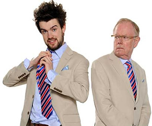 Backchat. Image shows from L to R: Jack Whitehall, Michael Whitehall