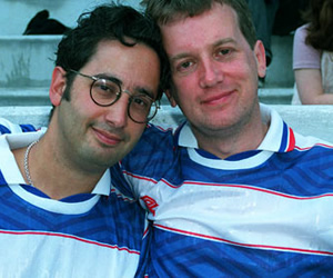 Image shows from L to R: David Baddiel, Frank Skinner