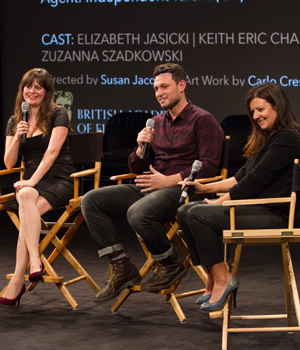 BAFTA Rocliffe New Comedy Showcase at the New York Television Festival. Image shows from L to R: Nicole Paglia, Daniel Brierley, Stephanie Laing