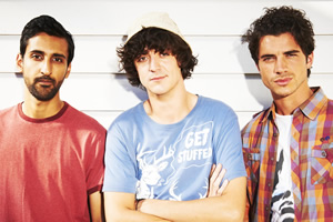 Beaver Falls. Image shows from L to R: A-Rab (Arsher Ali), Barry (John Dagleish), Flynn (Samuel Robertson). Copyright: Company Pictures