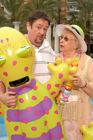 Benidorm. Image shows from L to R: The Oracle (Johnny Vegas), Noreen Maltby (Elsie Kelly). Copyright: Tiger Aspect Productions