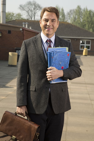 Big School. Mr Church (David Walliams). Copyright: BBC / King Bert Productions