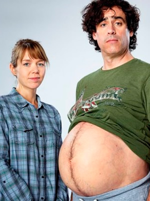 Birthday. Image shows from L to R: Anna Maxwell Martin, Stephen Mangan