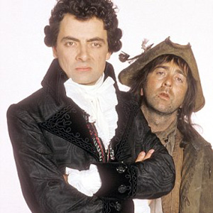 Blackadder. Image shows from L to R: Mr. Edmund Blackadder, Esquire (Rowan Atkinson), Baldrick (Tony Robinson). Copyright: BBC / Tiger Aspect Productions