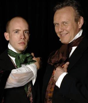 Bleak Expectations. Image shows from L to R: Young Pip (Tom Allen), Mr Gently Benevolent (Anthony Head). Copyright: BBC