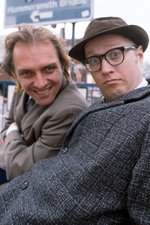 Bottom. Image shows from L to R: Richie Richard (Rik Mayall), Eddie Hitler (Adrian Edmondson). Copyright: BBC