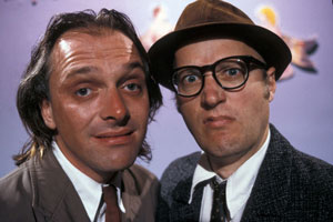 Bottom. Image shows from L to R: Richie Richard (Rik Mayall), Eddie Hitler (Adrian Edmondson). Copyright: BBC